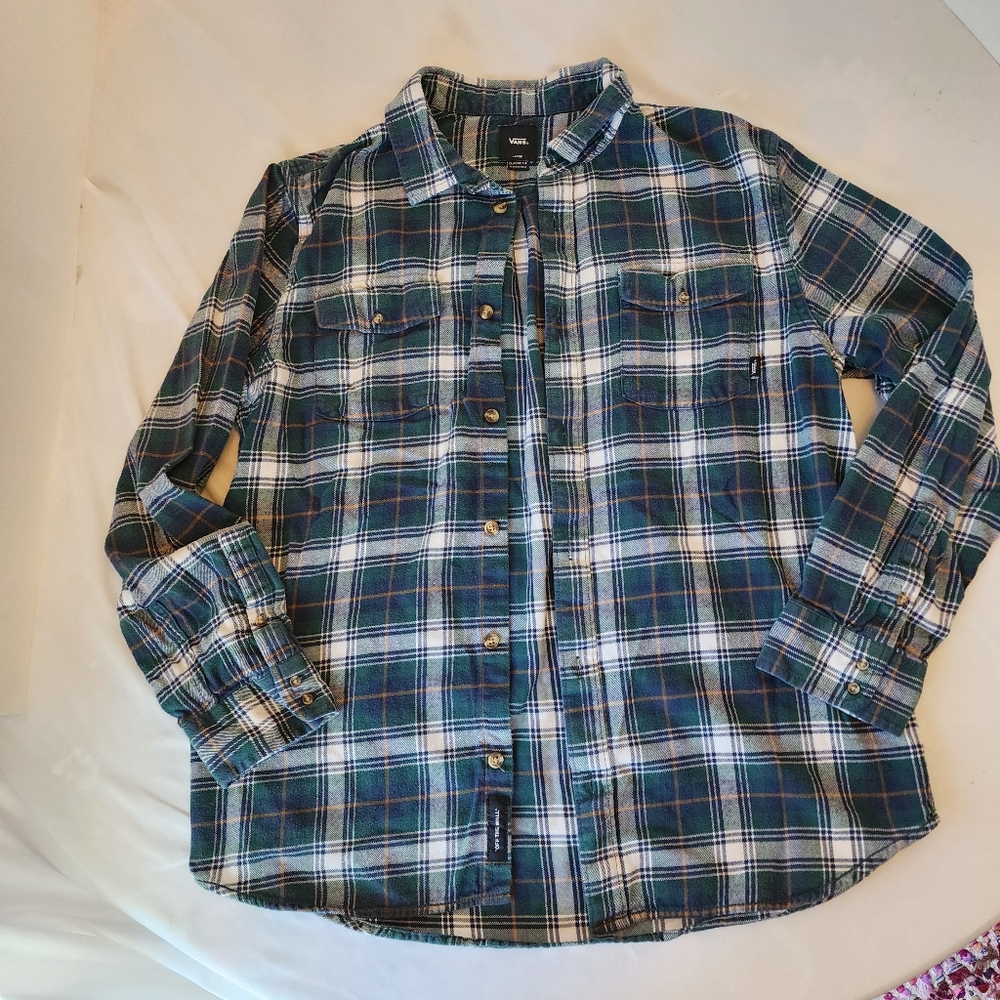 Vans Off The Wall Classic Fit Flannel Shirt Mens Large Long Sleeve Cotton L